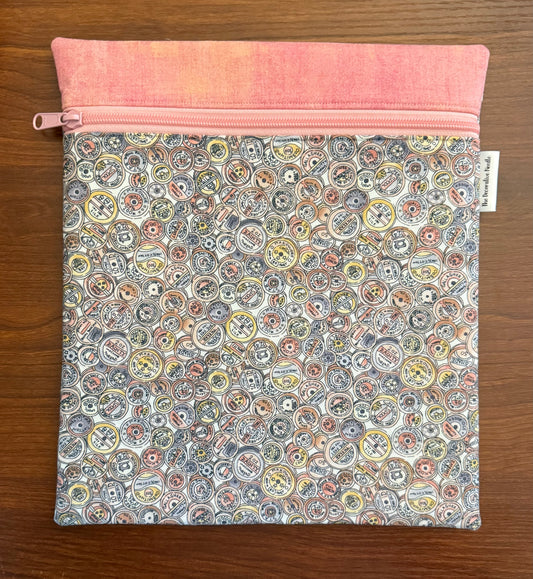 Vintage Spools Large project bag for cross stitch & embroidery