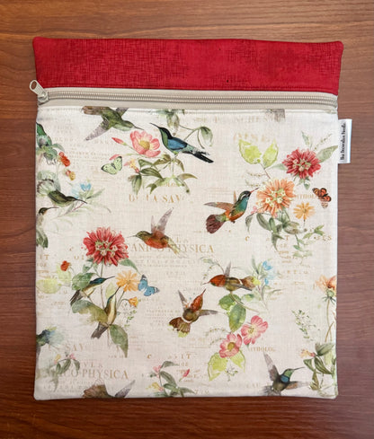 Hummingbird Days Large project bag for cross stitch & embroidery