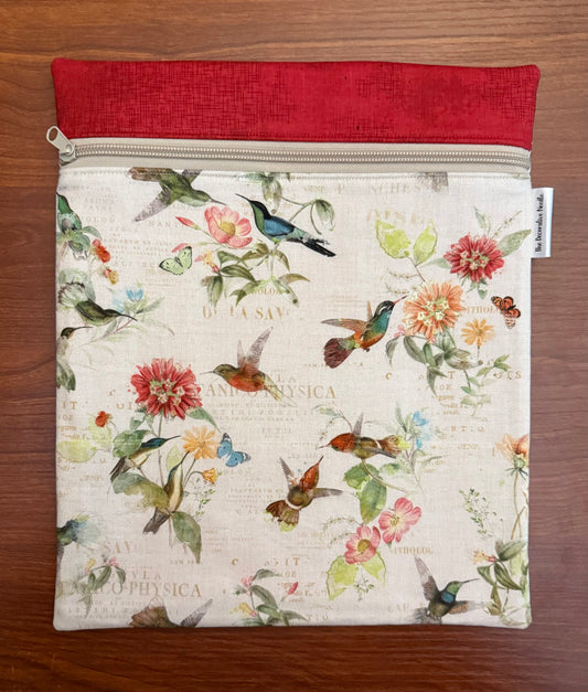 Hummingbird Days Large project bag for cross stitch & embroidery