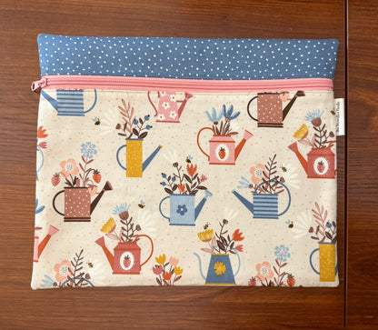 Regular project bag - Watering Cans & Flowers