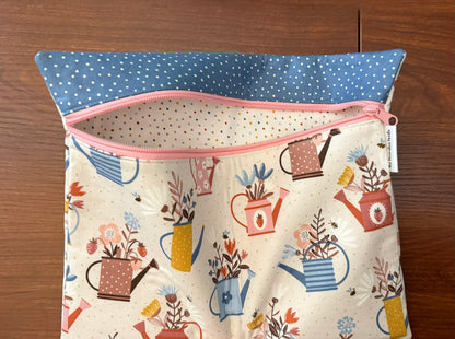 Regular project bag - Watering Cans & Flowers