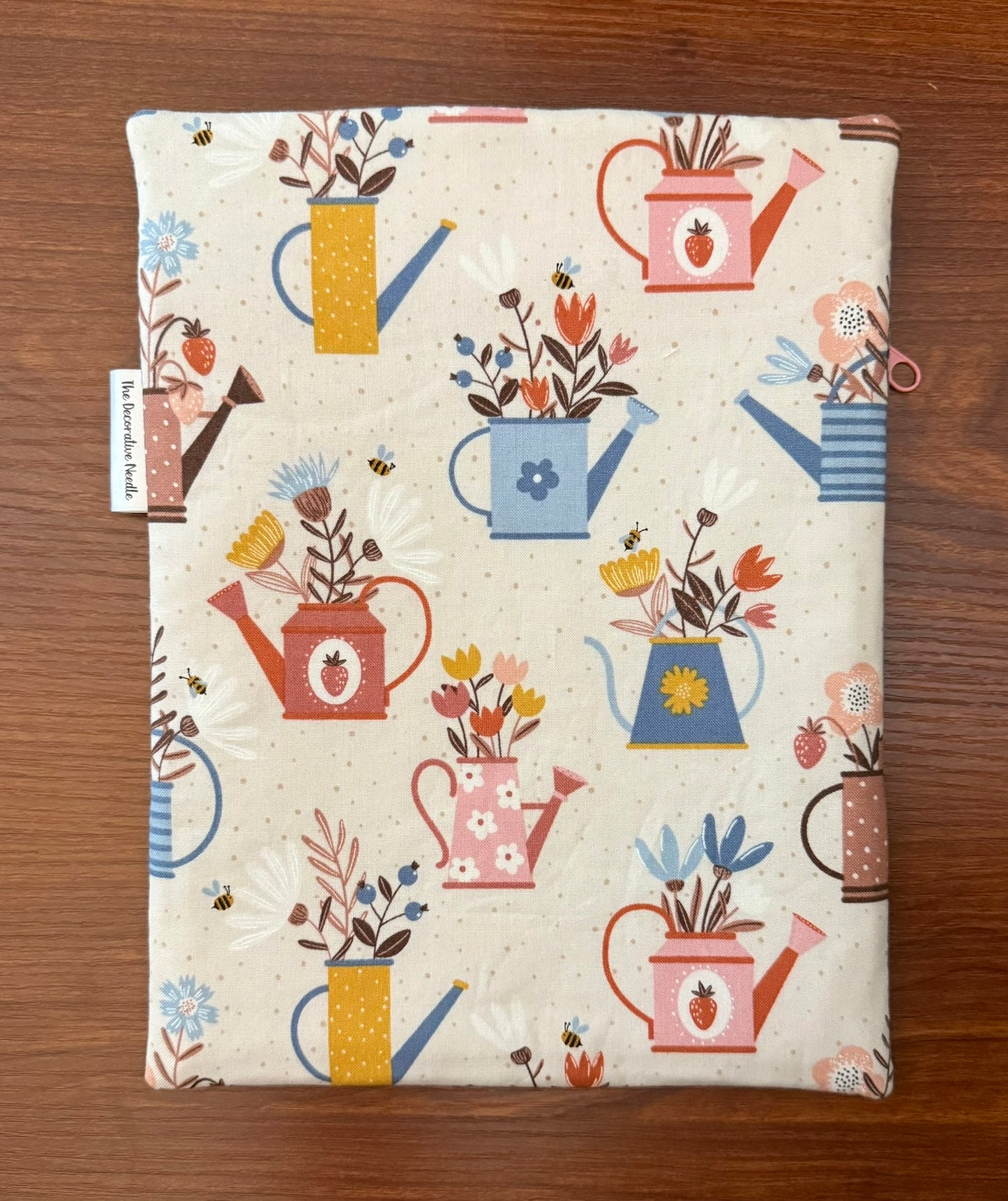 Skinny project bag - Watering Cans & Flowers