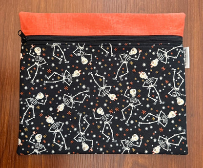 Glow-in-the- dark Skeletons Regular project bag for cross stitch & embroidery