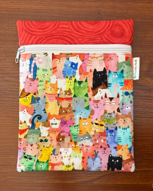 Skinny project bag - Cats Around Town