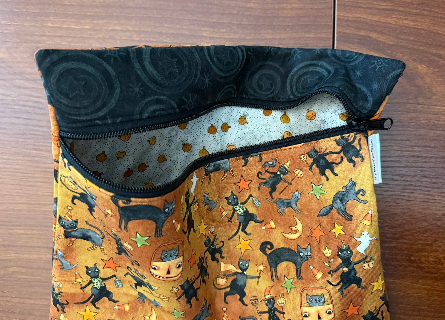 Regular project bag - Spooky Cats by Teresa Kogut