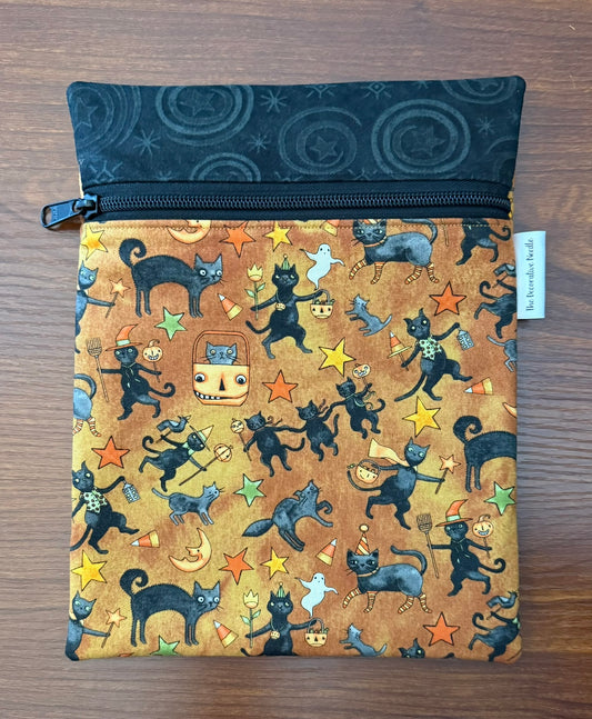 Skinny project bag - Spooky Cats by Teresa Kogut