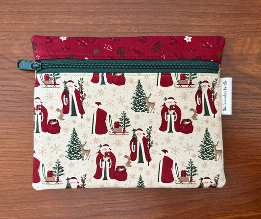 Christmas Time Santas Notions bag for cross stitch & embroidery