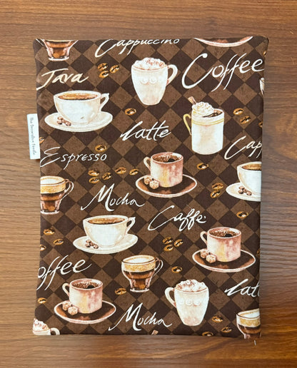 Skinny project bag - Coffee print