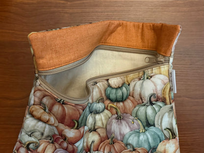 Colorful Pumpkins Regular project bag for cross stitch & embroidery