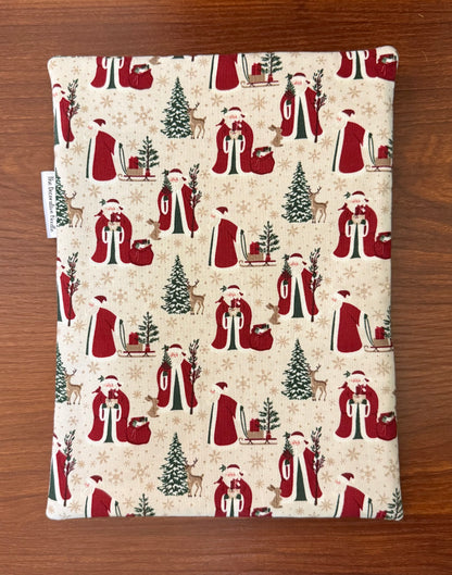 Christmas Time Santa Skinny project bag for cross stitch & embroidery
