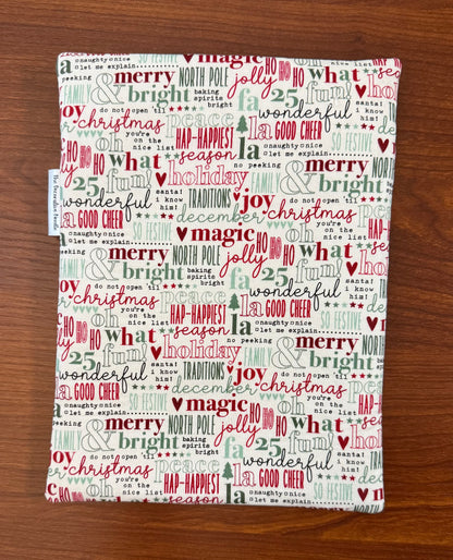 Evergreen Wishes Typography Skinny project bag for cross stitch & embroidery