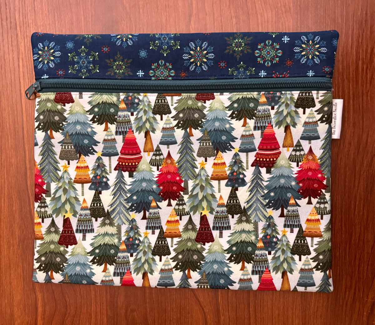 Nordic Holiday Trees Regular project bag for cross stitch & embroidery
