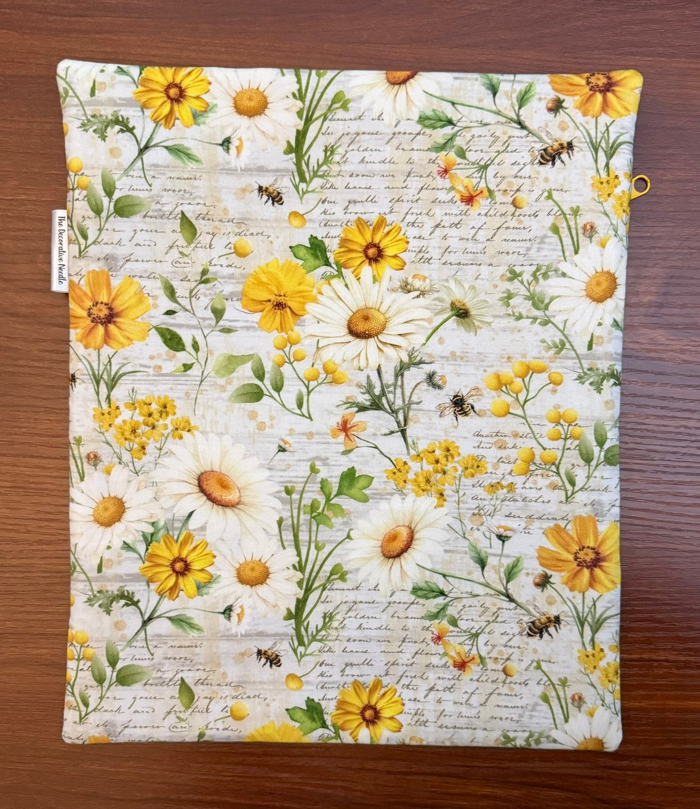 Large project bag - Daisy Floral Collage