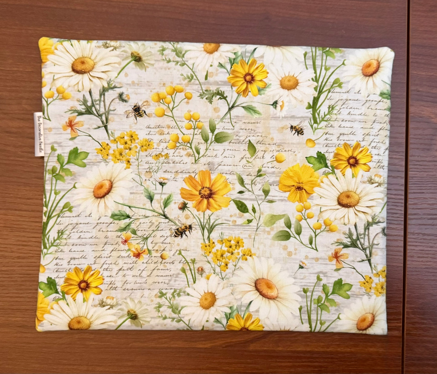 Regular project bag - Daisy Floral Collage