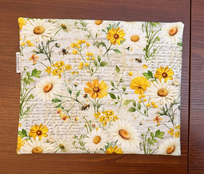 Regular project bag - Daisy Floral Collage