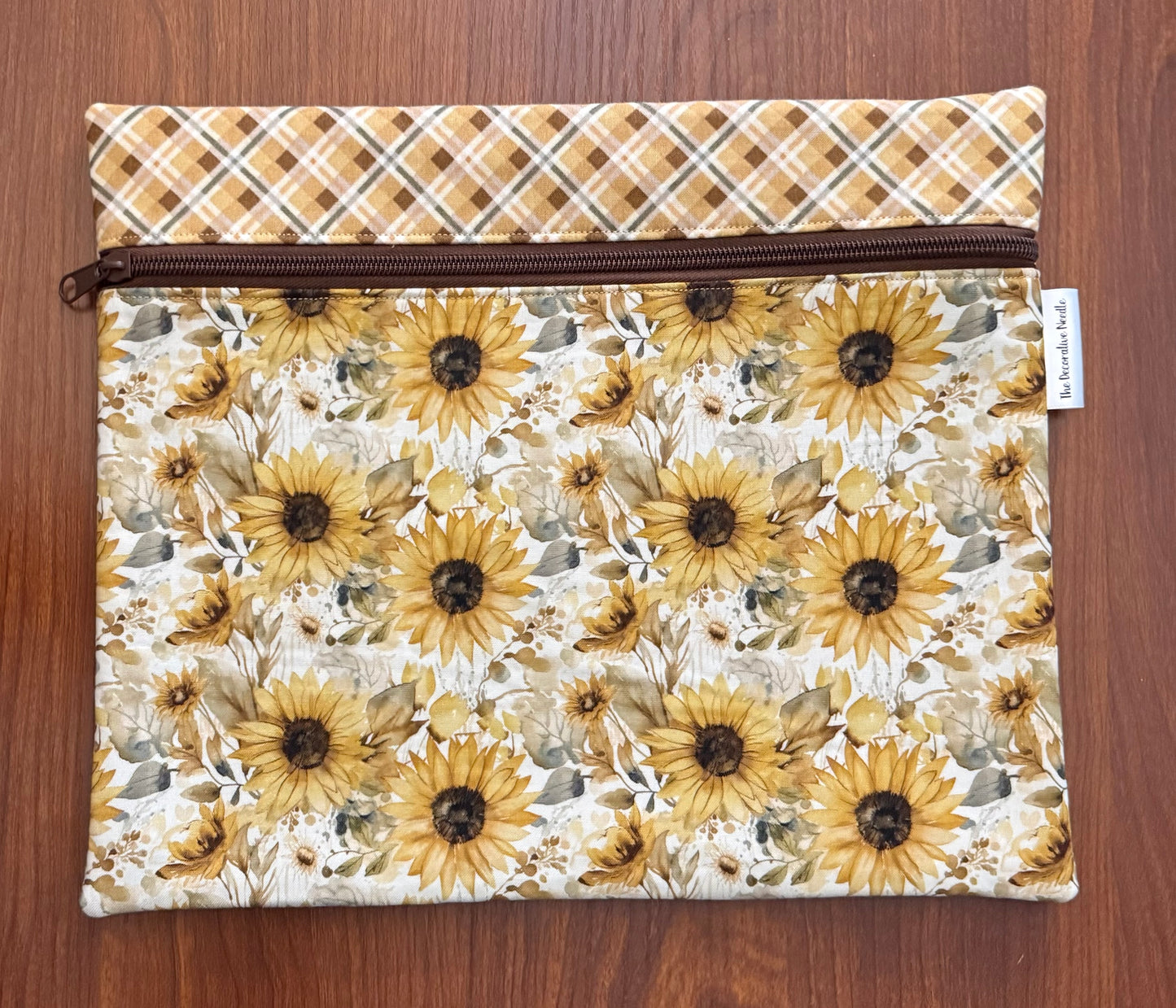 Evening on the Prairie Sunflower Regular project bag for cross stitch & embroidery