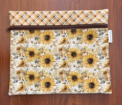Evening on the Prairie Sunflower Regular project bag for cross stitch & embroidery
