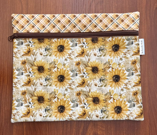 Evening on the Prairie Sunflower Regular project bag for cross stitch & embroidery