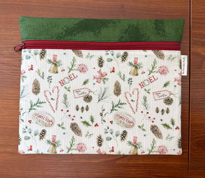 Holiday Spirit Tossed Motifs Regular project bag for cross stitch & embroidery