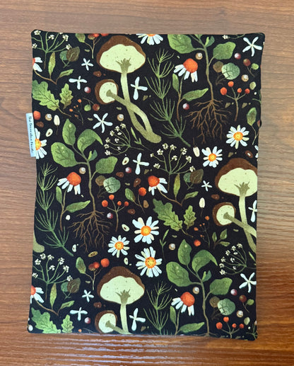 Mushrooms & Daisies Skinny project bag for cross stitch & embroidery