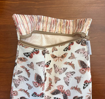 Fluttering Moths Large project bag for cross stitch & embroidery