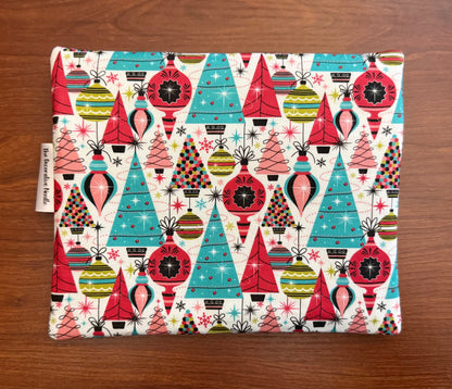 Bright Deck the Halls Christmas Notions bag for cross stitch & embroidery
