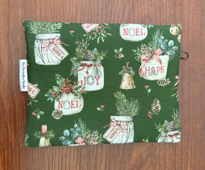 Holiday Spirit Greenery Notions bag for cross stitch & embroidery