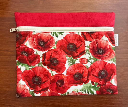 Poppy Passion Regular project bag for cross stitch & embroidery