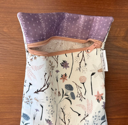 Scattered Floral Skinny project bag for cross stitch & embroidery