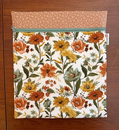 Worth Repeating Tall floral project bag for cross stitch & embroidery