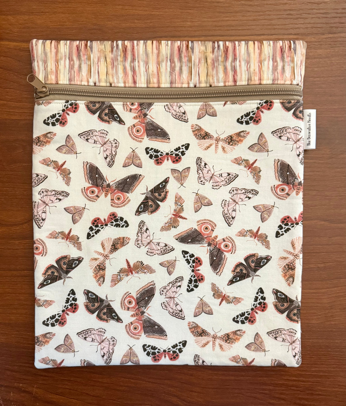 Fluttering Moths Large project bag for cross stitch & embroidery