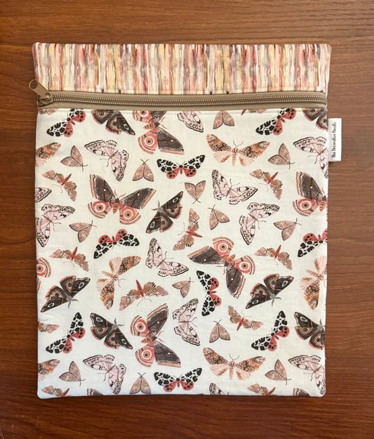 Fluttering Moths Large project bag for cross stitch & embroidery