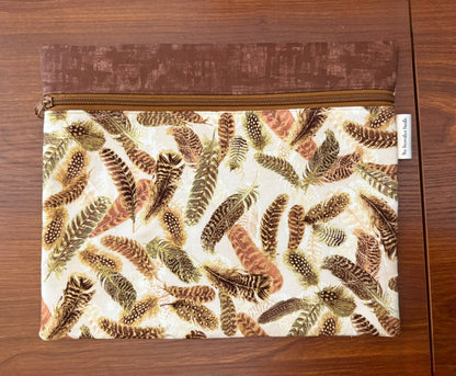 Regular project bag - Gilded Feathers