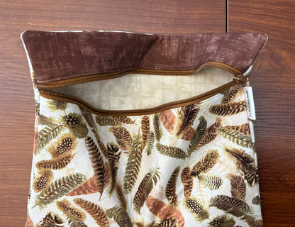 Regular project bag - Gilded Feathers