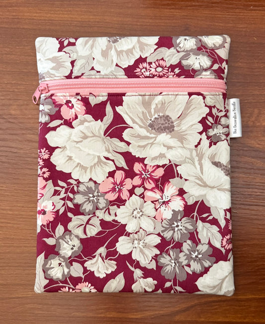 Skinny project bag - Heartfelt Floral