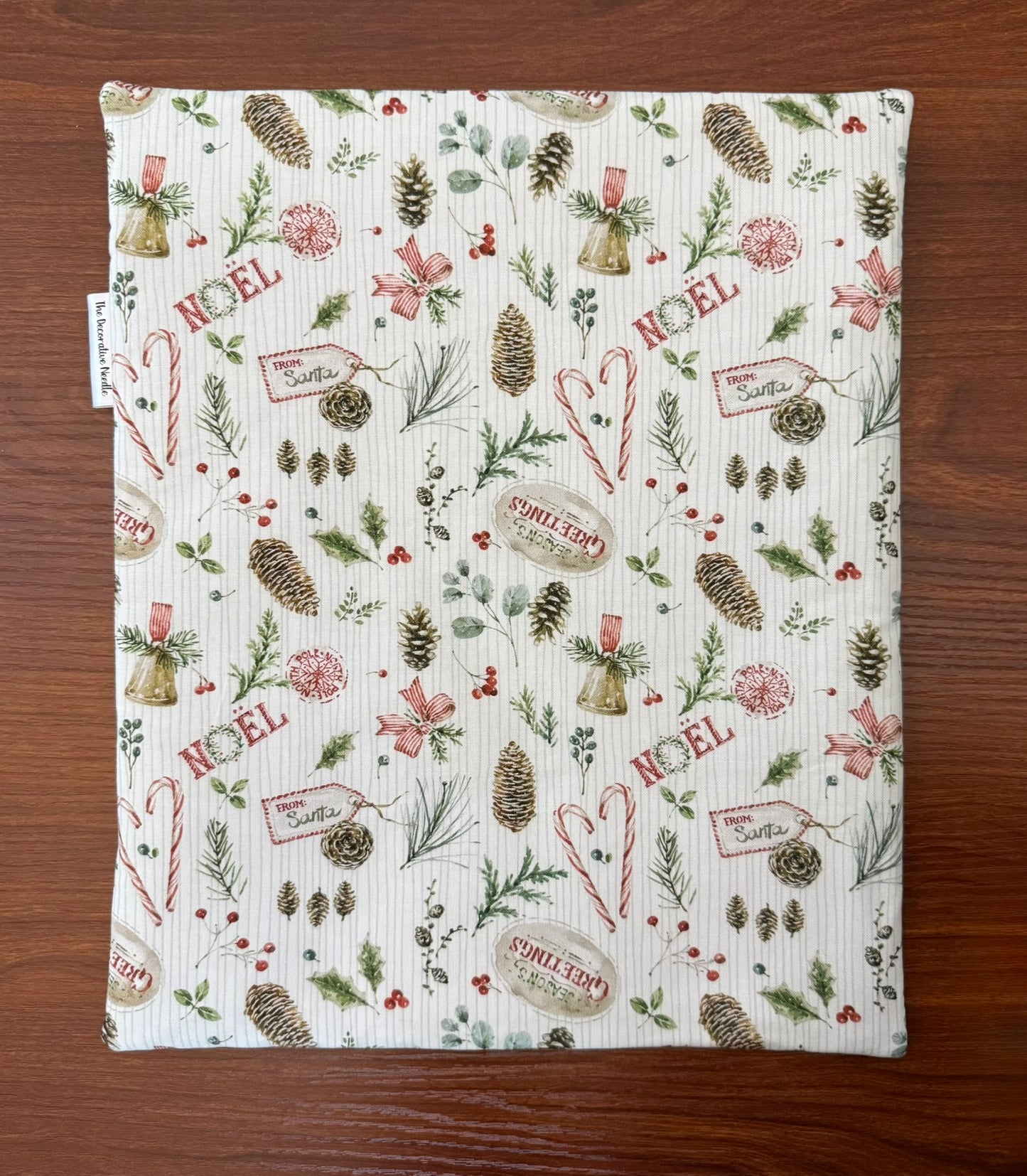 Holiday Spirit motifs Large project bag for cross stitch & embroidery