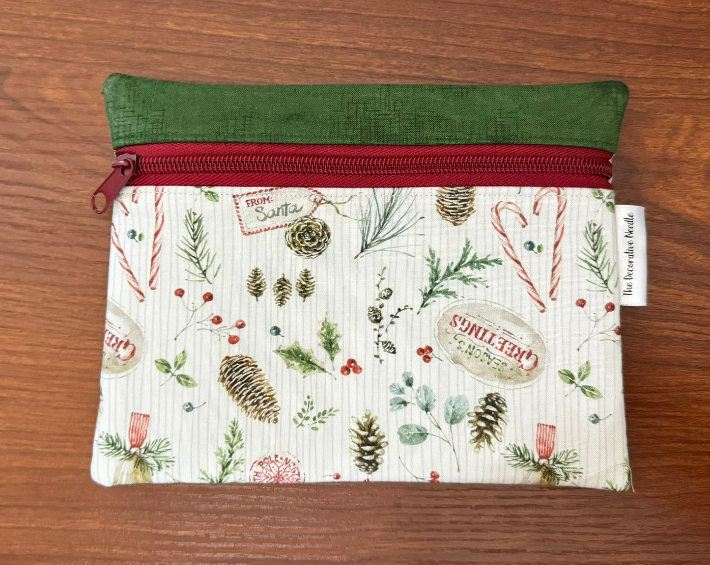 Holiday Spirit motifs Notions bag for cross stitch & embroidery