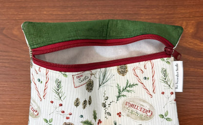 Holiday Spirit motifs Notions bag for cross stitch & embroidery