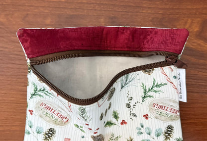 Holiday Spirit motifs Notions bag for cross stitch & embroidery