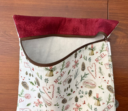 Holiday Spirit motifs Tall project bag for cross stitch & embroidery