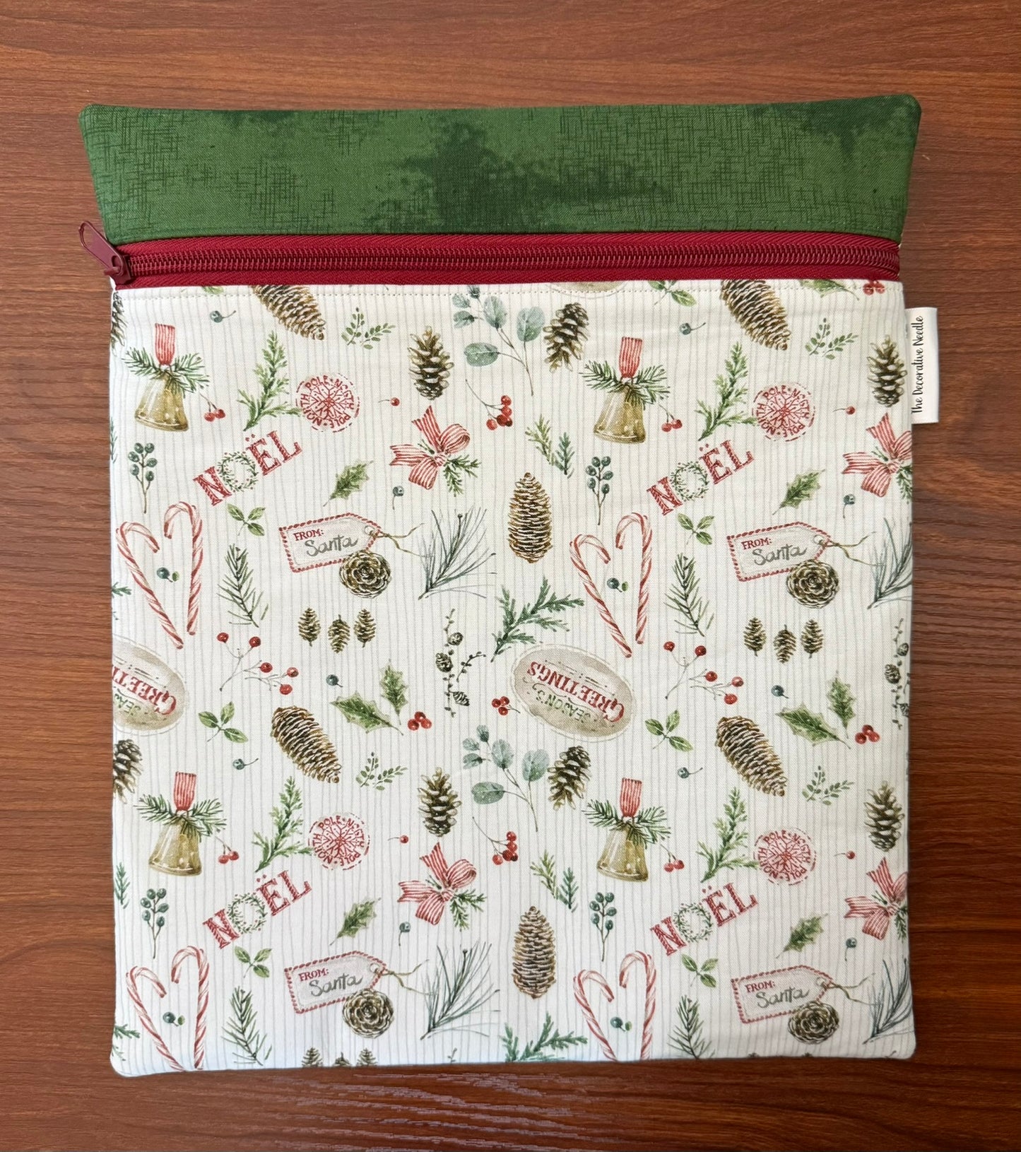 Holiday Spirit motifs Tall project bag for cross stitch & embroidery