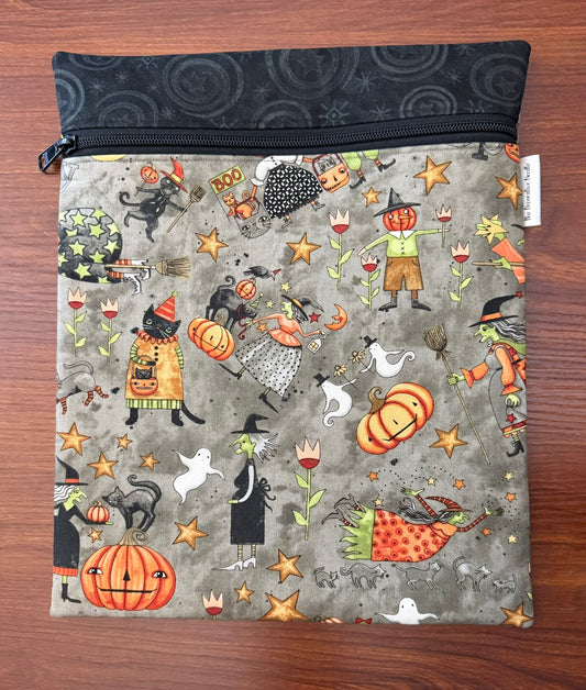 Large project bag - Spooky Motifs by Teresa Kogut