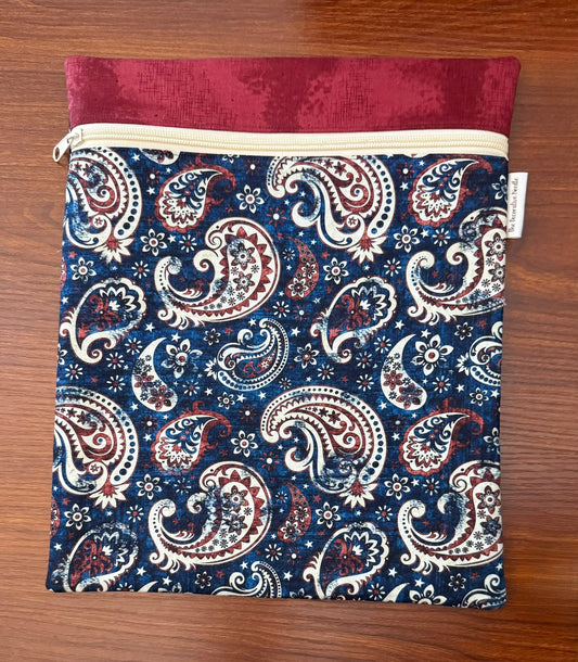 Large project bag - Patriotic Paisley