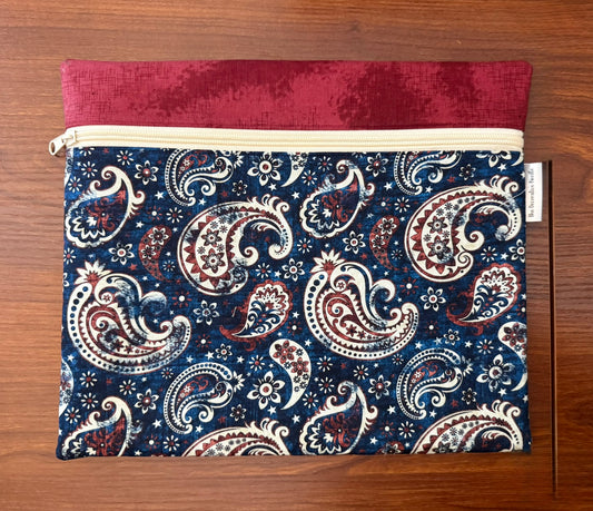 Regular project bag - Patriotic Paisley