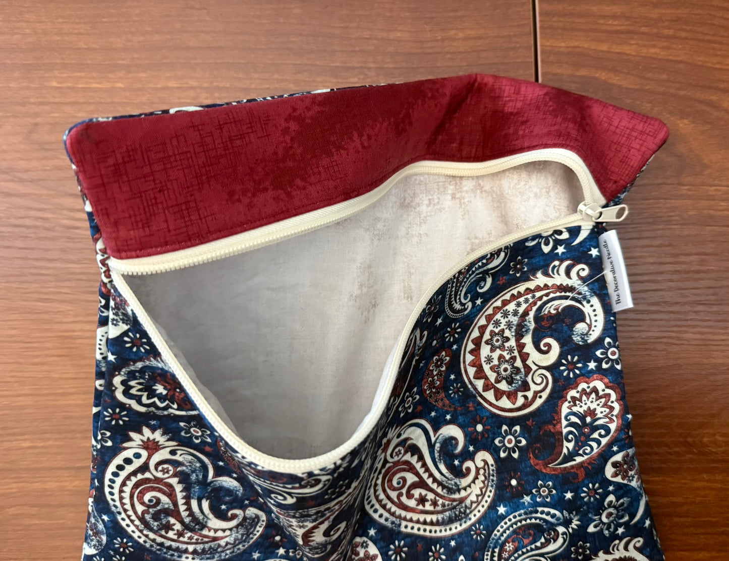 Regular project bag - Patriotic Paisley