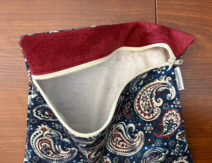 Regular project bag - Patriotic Paisley