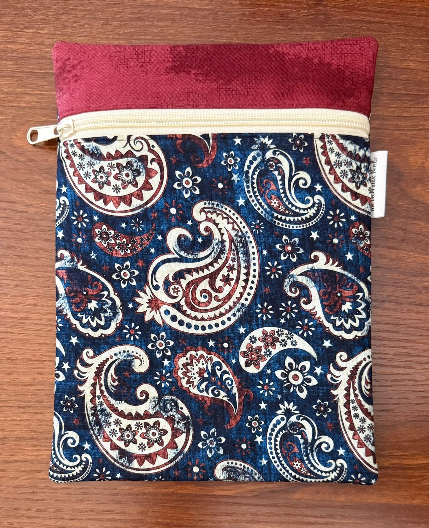 Skinny project bag - Patriotic Paisley