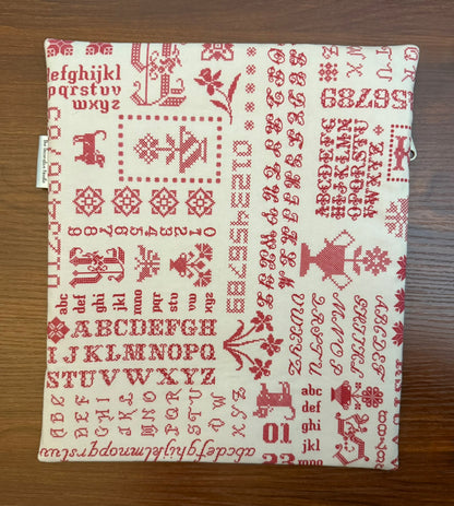 Large project bag - Piece & Plenty Sampler (Rose)