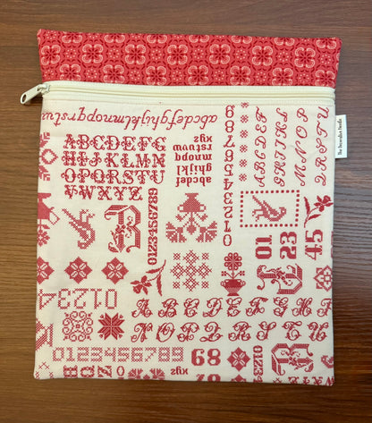 Large project bag - Piece & Plenty Sampler (Rose)