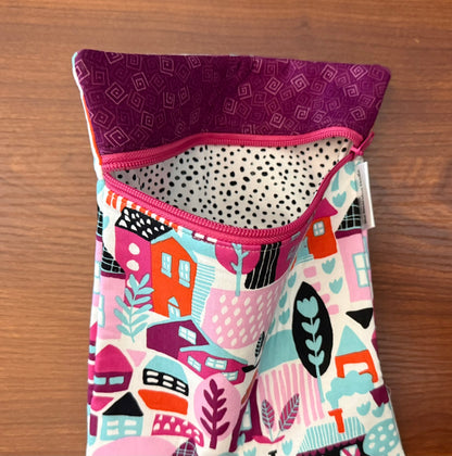 Skinny project bag - Bright Houses